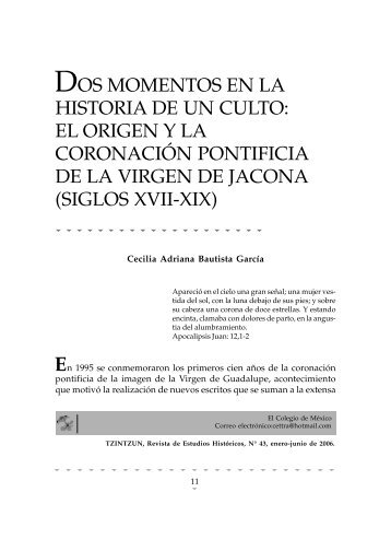 OS MOMENTOS EN LA HISTORIA DE UN CULTO: EL ... - Tzintzun