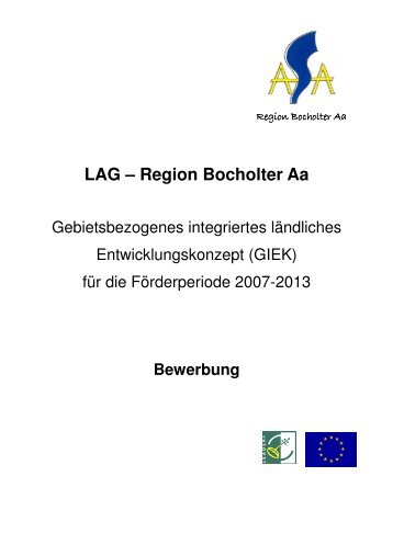Konzept zum LEADER-Prozess - Region Bocholter Aa