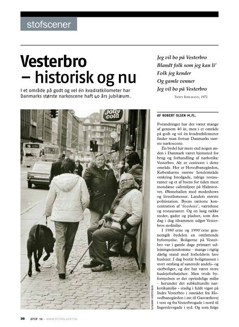 Vesterbro â€“ historisk og nu Stof