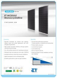 ET MODULE Monocrystalline - Solar Energy Australia