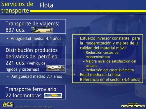 CONTINENTAL AUTO: Servicios de Transporte - Grupo ACS