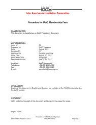 Procedure for IAAC Membership Fees