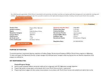 Job listings by Country.pdf - World Vision International