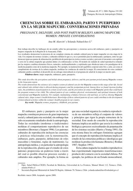Embarazada para medicina mapuche quedar