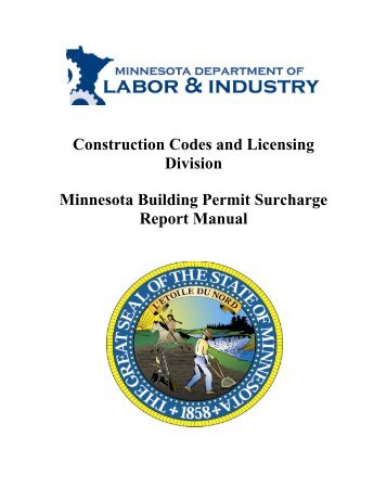 Minnesota Building Permit Surcharge Report Manual - PDF file