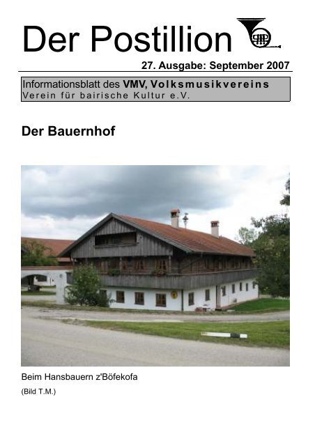 September 2007 De r Postillion Seite 7 - VMV Landshut