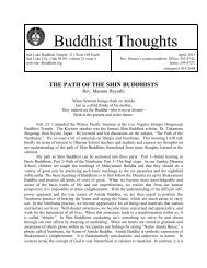 The Path of the Shin Buddhists - Salt Lake Buddhist Temple