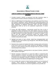 CODE OF CONDUCT FOR INTERMEDIARIES OF MUTUAL FUNDS