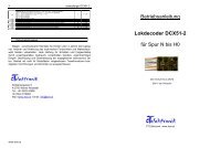 Betriebsanleitung Lokdecoder DCX51-2 für Spur N ... - Krois-Modell