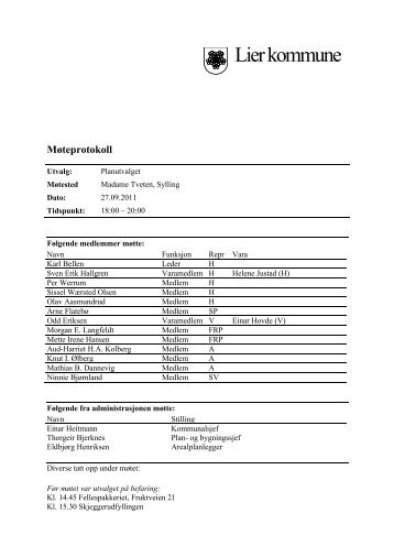 Protokoll - Lier kommune
