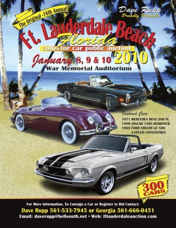 Florida - Ft. Lauderdale Collector Car Auction, Presented By Dave ...