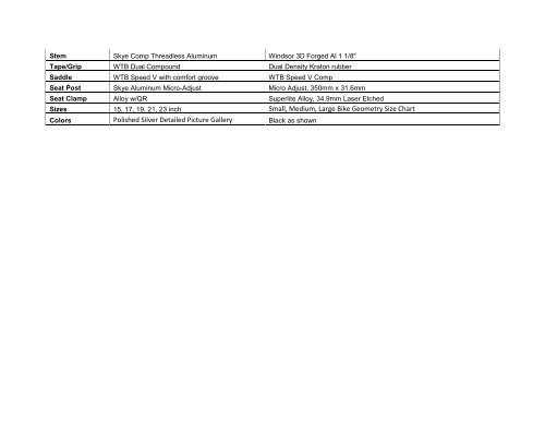 Motobecane Size Chart