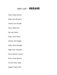 Cast List-Grease