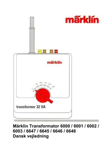 Märklin Transformator 6000 / 6001 / 6002 / 6003 / 6647 / 6645 ...