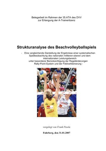 Strukturanalyse des Beachvolleyballspiels - Volleyball-Training.de