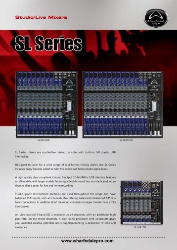 SL Series Brochure - Wharfedale Pro