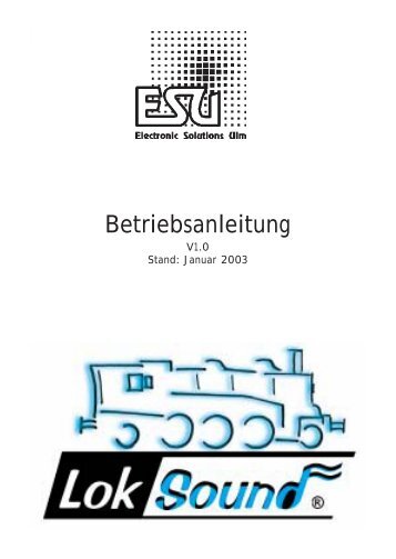 Betriebsanleitung - ESU