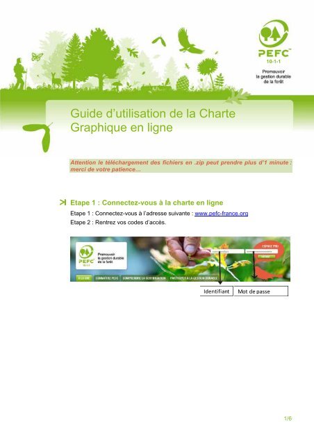 Guide d'utilisation de la Charte Graphique en ligne - PEFC