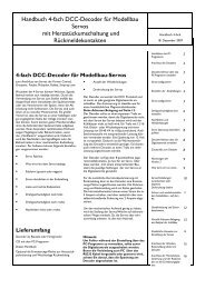 Handbuch 4-fach DCC-Decoder für Modellbau Servos mit ...