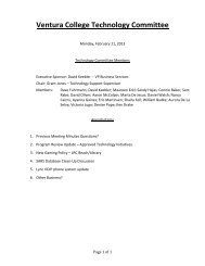 Meeting Minutes-Agenda - Ventura College