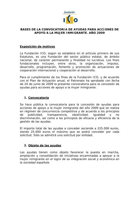 Convocatoria De Ayudas Para Iniciativas Fundacia N Ico