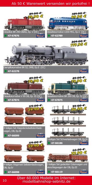 H0 Angebote Juni 2012 - Modellbahnshop Sebnitz