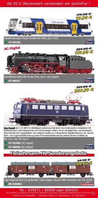 H0 Angebote Juni 2012 - Modellbahnshop Sebnitz