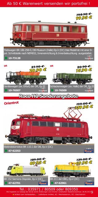 H0 Angebote Juni 2012 - Modellbahnshop Sebnitz