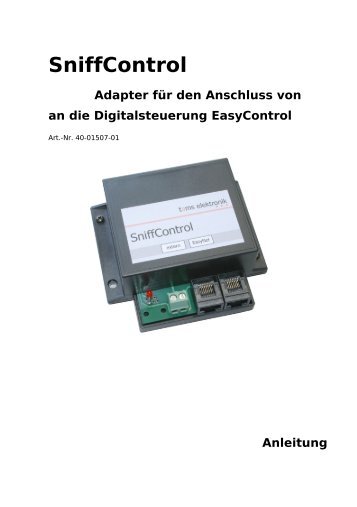 Anleitung SniffControl / deutsch - Tams
