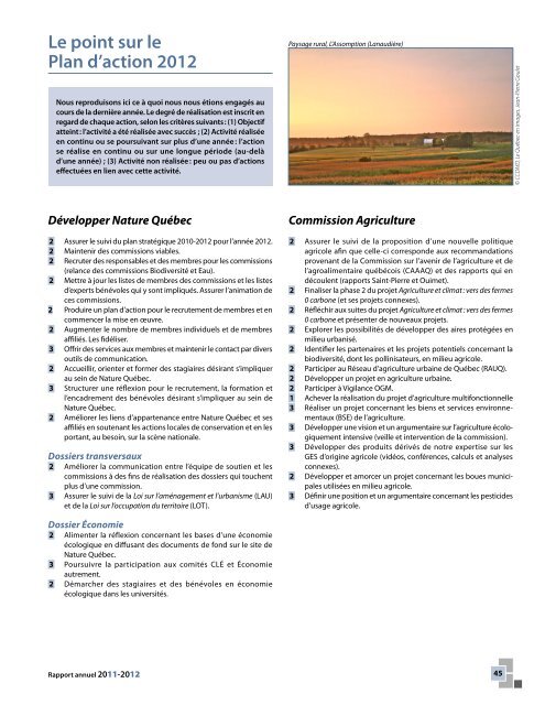 Rapport annuel 2011-2012 - Nature Québec