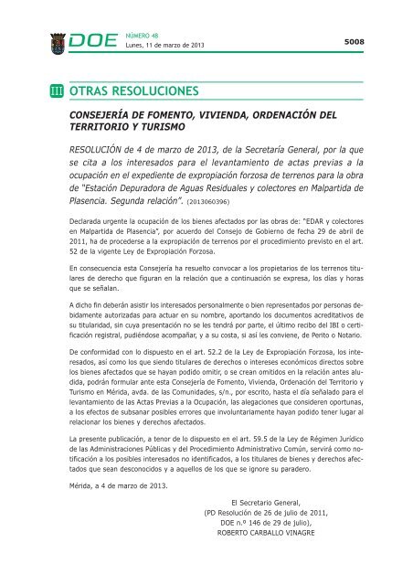 disposiciones generales i otras resoluciones iii - Diario Oficial de ...