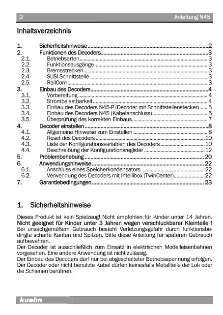 Anleitung N45 - kuehn digital