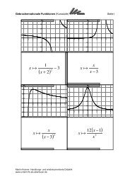 Domino Gebrochenrationale Funktionen Kursstufe 1 - Martin Kramer