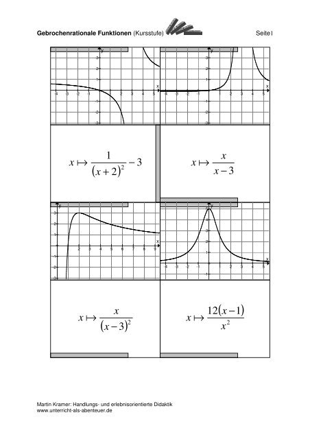 Domino Gebrochenrationale Funktionen Kursstufe 1 - Martin Kramer