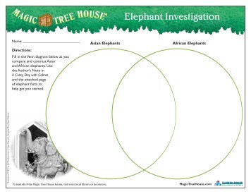 elephant investigation magic tree house