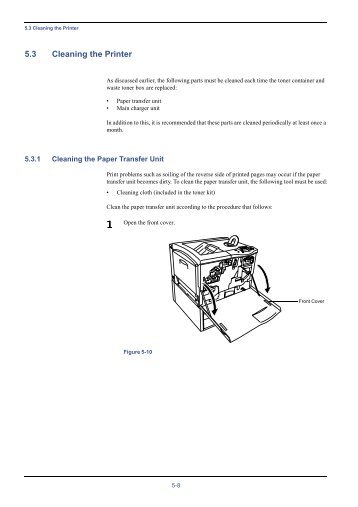 5.3 Cleaning the Printer - KYOCERA Document Solutions