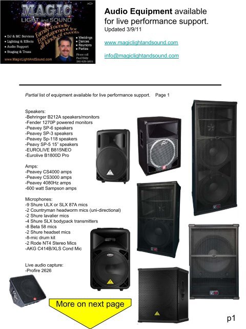 peavey sound equipment