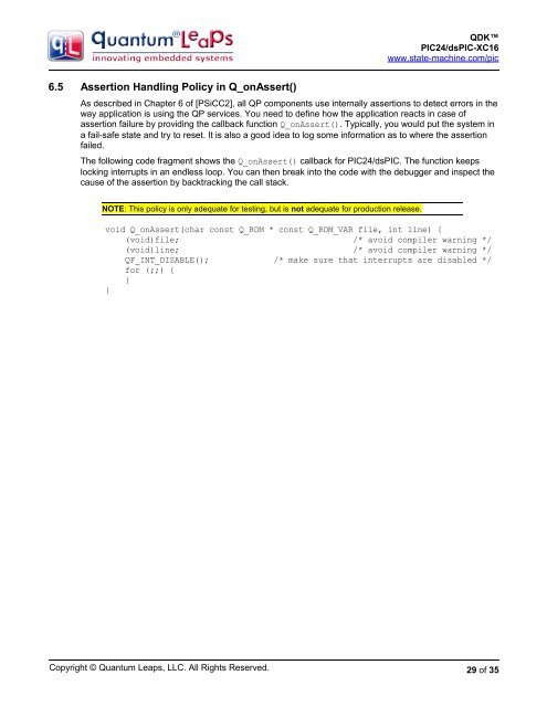 QDK PIC24/dsPIC-XC16 - Quantum Leaps