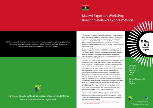 Malawi Exporters Workshop Boosting Malawi's Export Potential