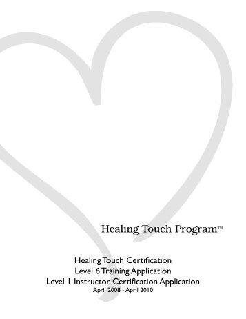 Appendix - Healing Touch Program