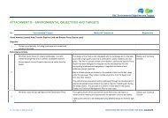 attachment b â environmental objectives and targets - Aquasure