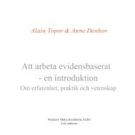 Att arbeta evidensbaserat - en introduktion - Psykiatrin Södra