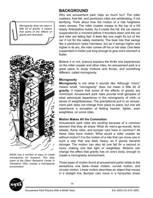 Amusement Park Physics With a NASA Twist - Space Flight Systems ...