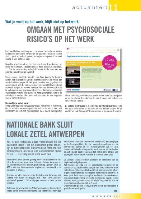 Vrijuit, editie oktober 2012 - Aclvb