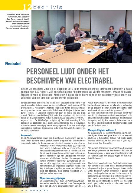 Vrijuit, editie oktober 2012 - Aclvb