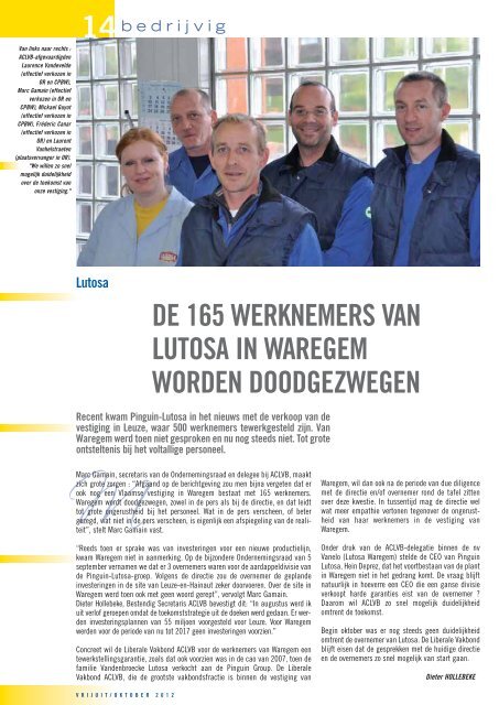 Vrijuit, editie oktober 2012 - Aclvb