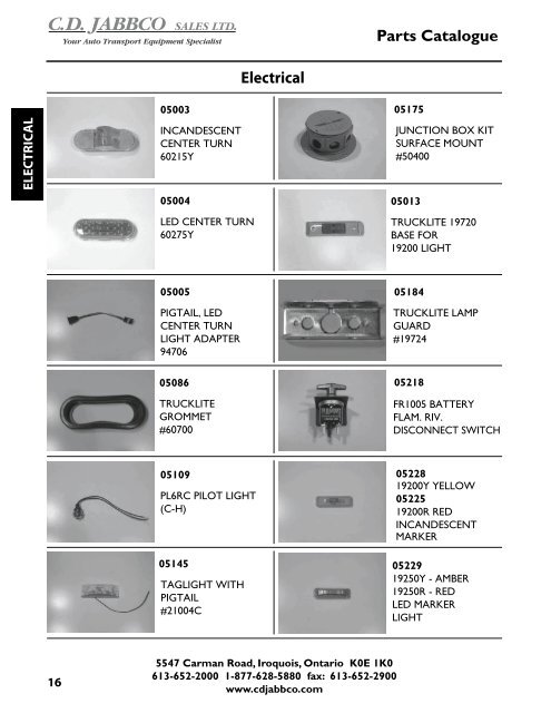 electrical - C.D. Jabbco Sales Ltd.