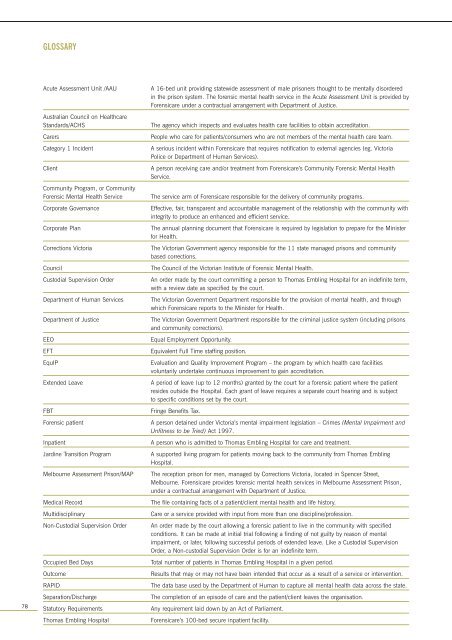 Annual Report 2004-2005 - Forensicare