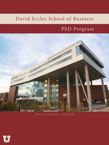 Download PhD Brochure - University of Utah