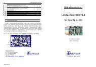 Betriebsanleitung Lokdecoder DCX70-2 für Spur N ... - cT Elektronik